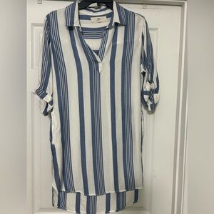 Blue & White Stripe Dress Size Small